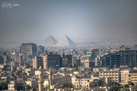 Pyramids from the Citadel in Cairo