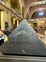 Black granite top of a pyramid