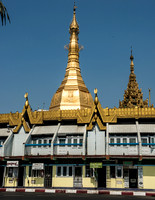 Sule Pagoda with shops around it